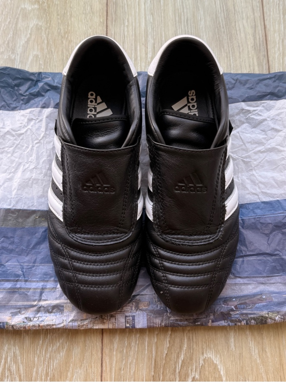 Adidas black and white taekwondo sneakers